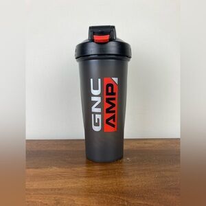 Blender Bottle GNC AMP 28 Ounces Black/White/Orange/Grey Color Way Pre Owned